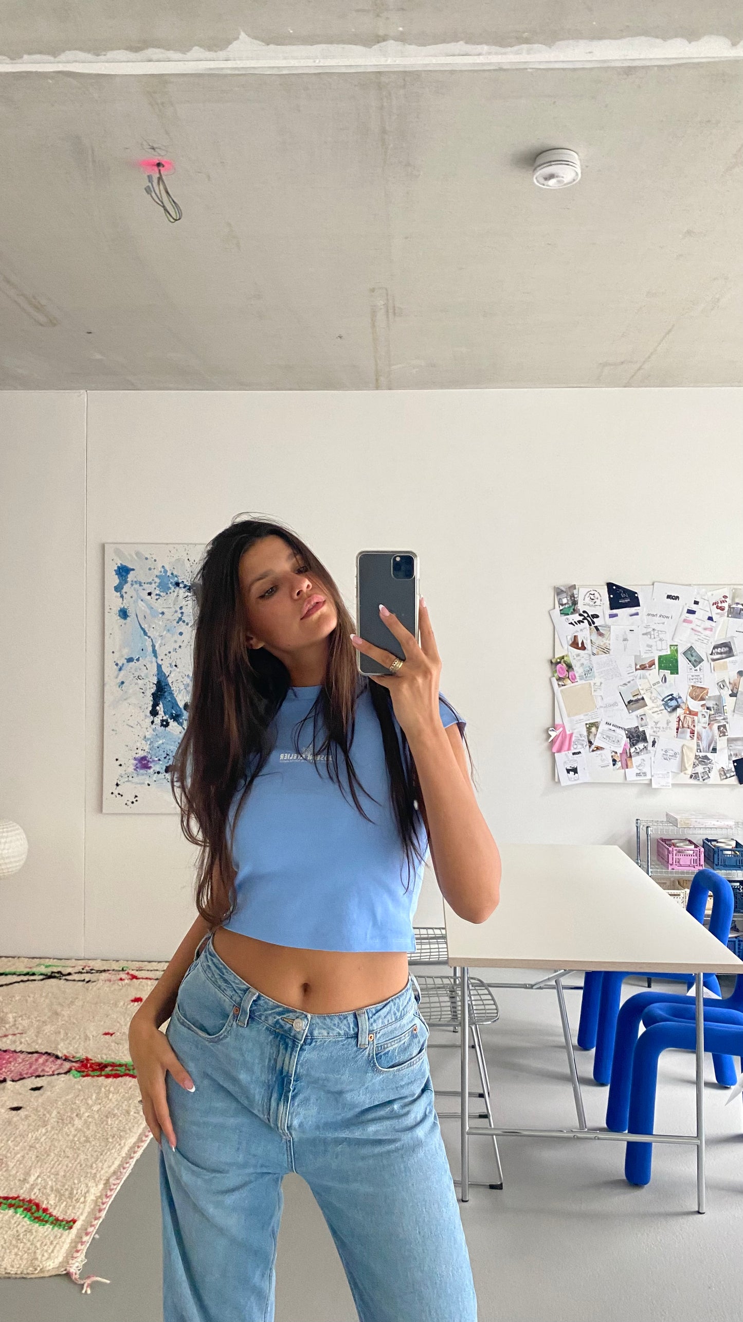 flower cropped tee