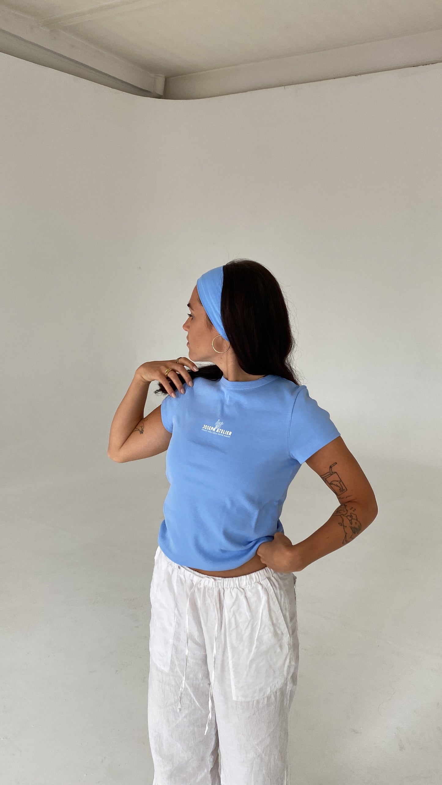 flower cropped tee