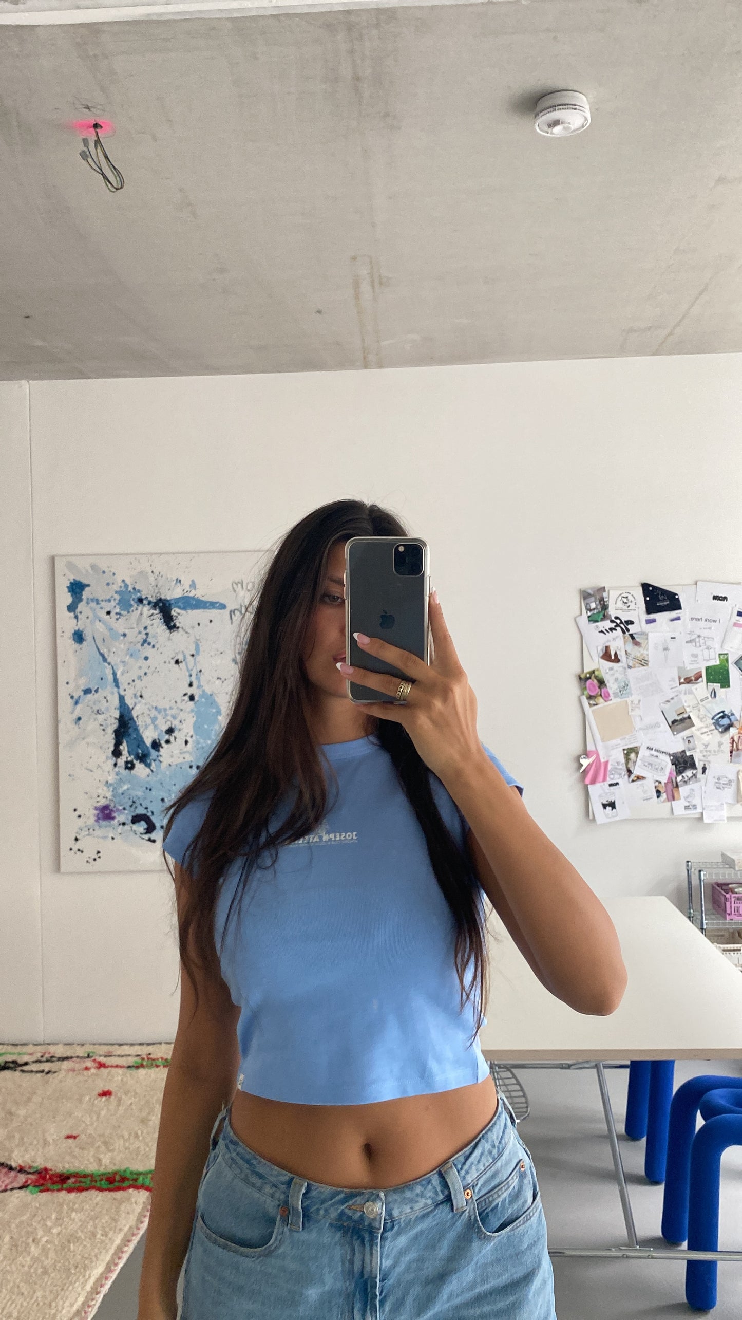 flower cropped tee