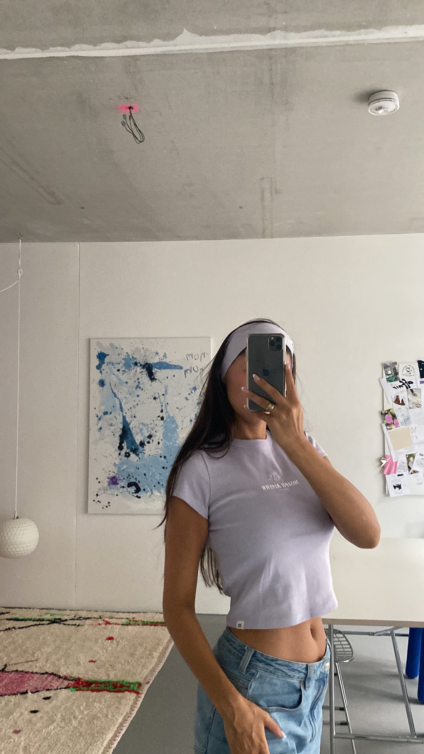 blueberry cropped tee