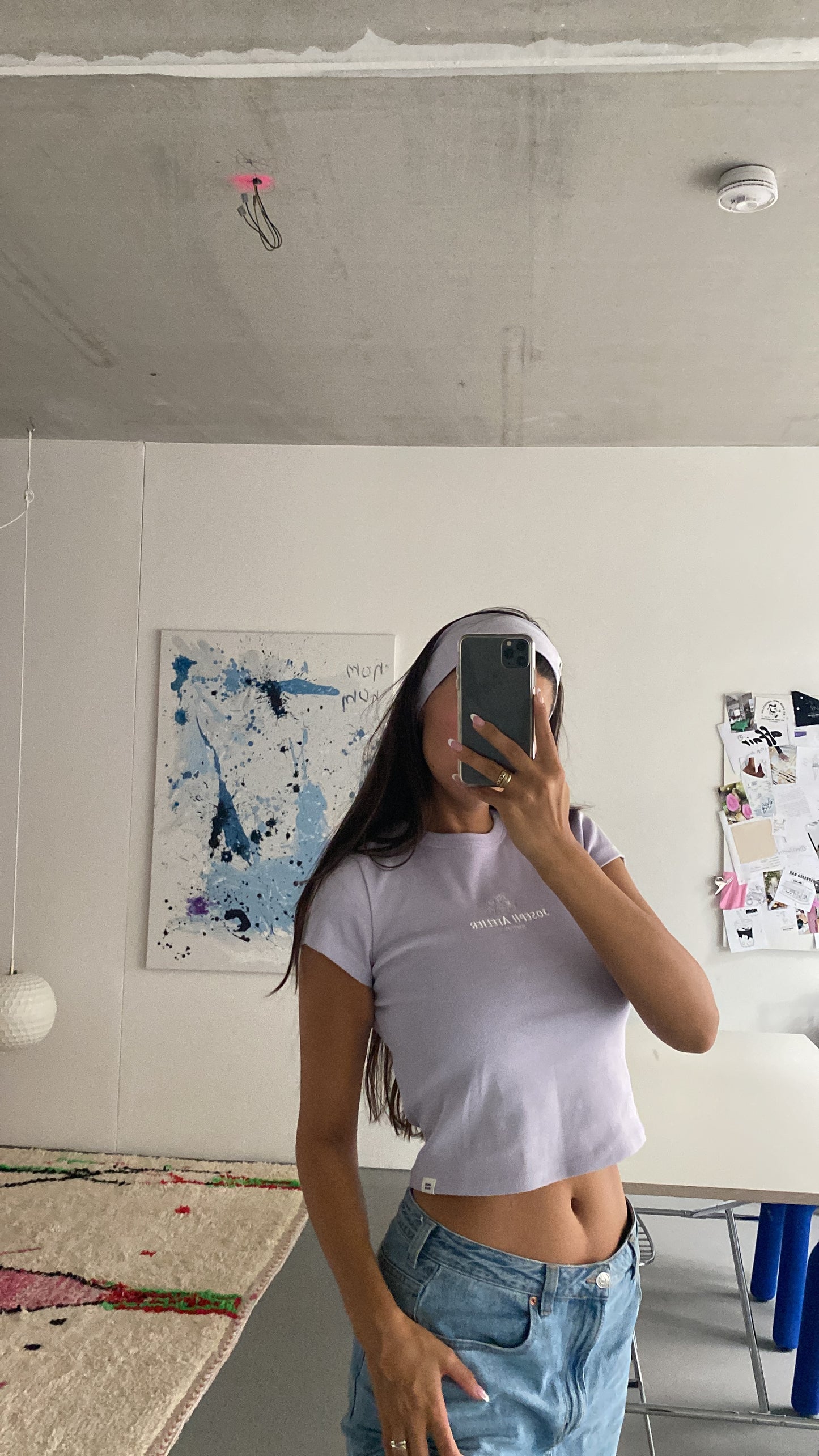 blueberry cropped tee