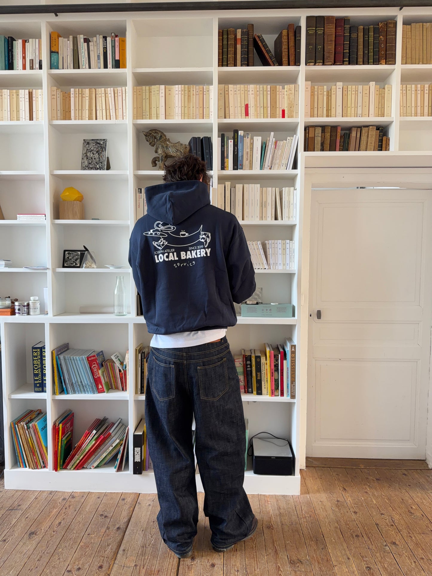 classic hoodie local bakery royal blue