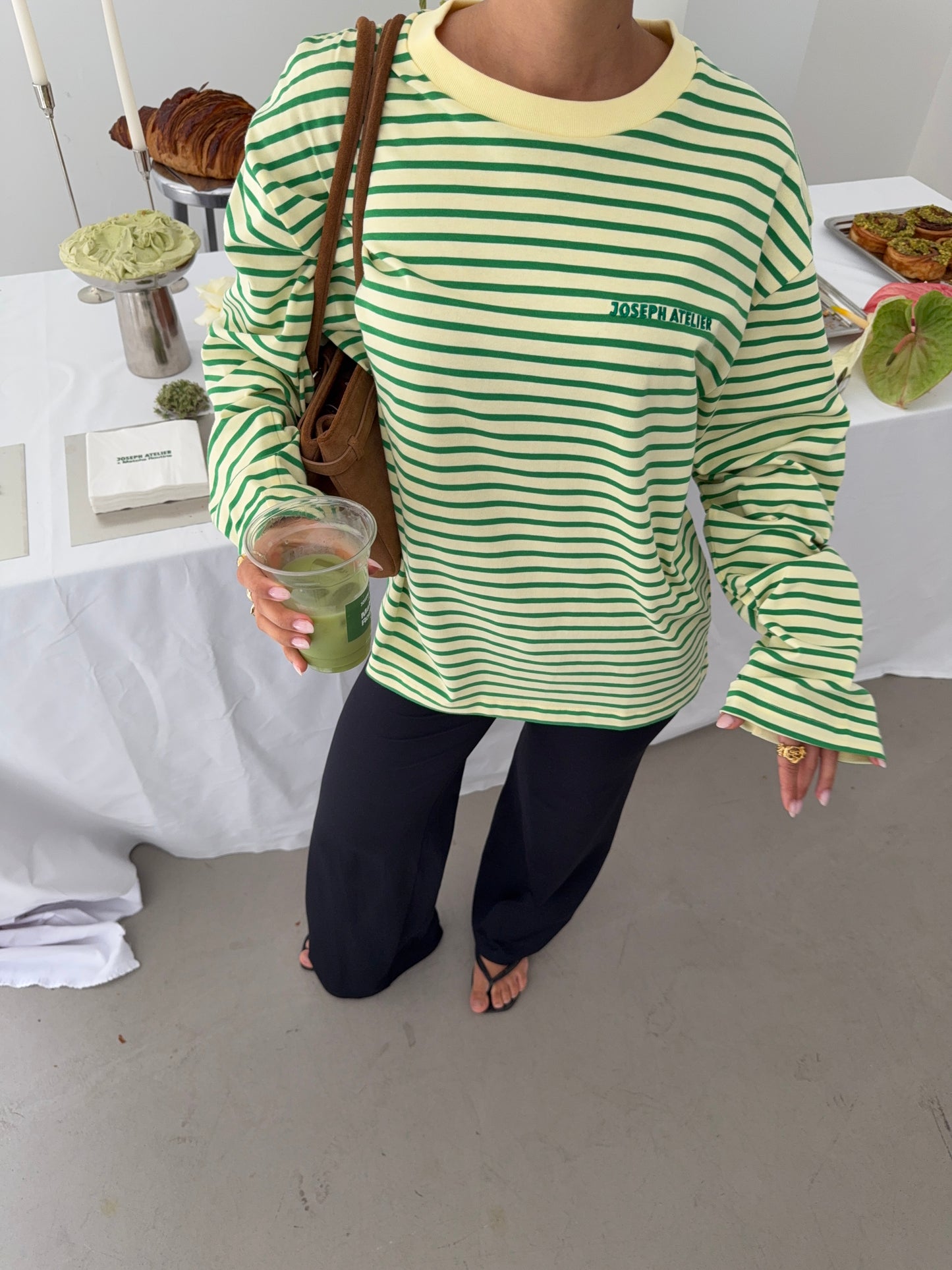 classic longsleeve stripes - yellow & light green
