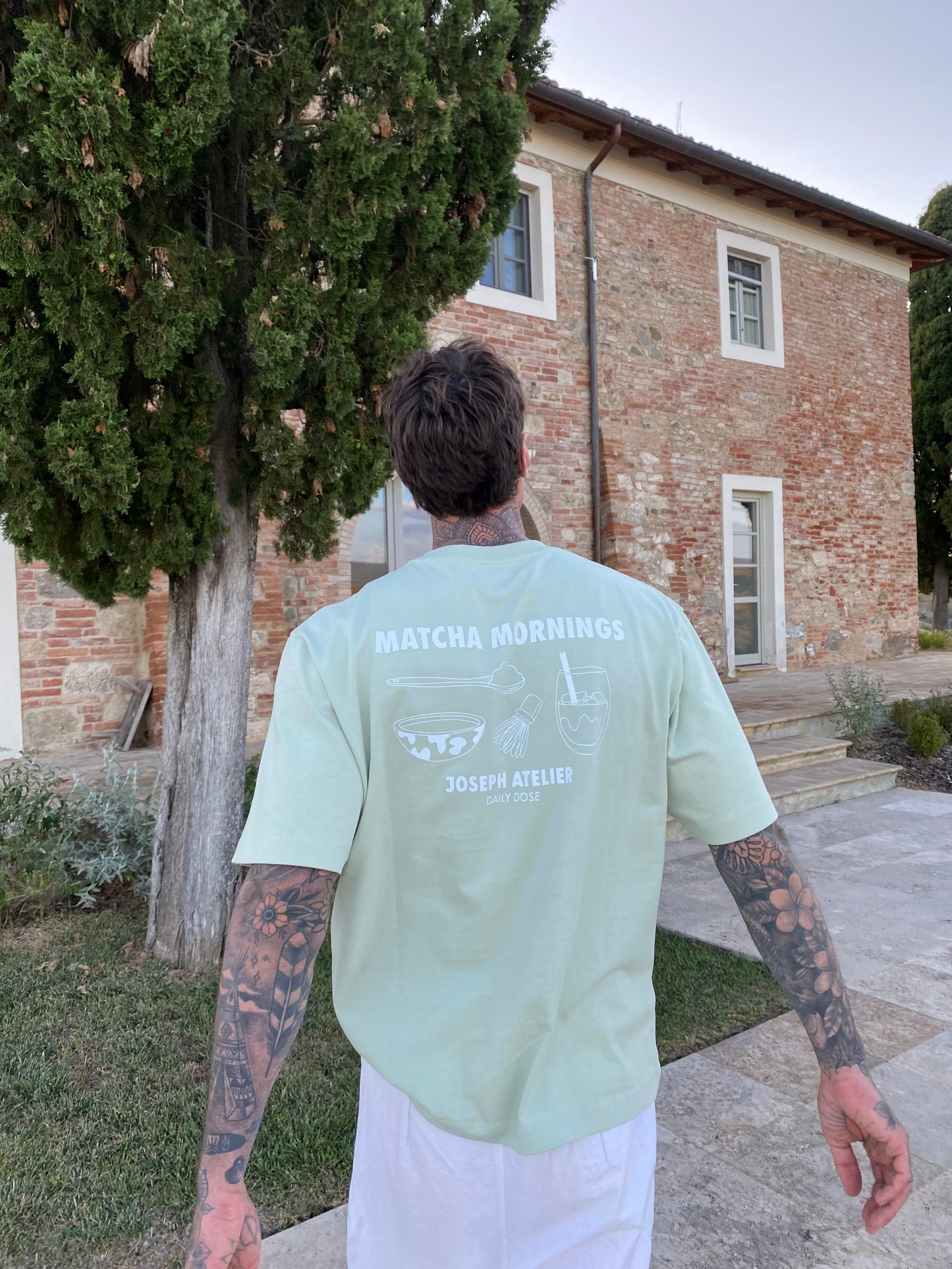matcha mornings core tee