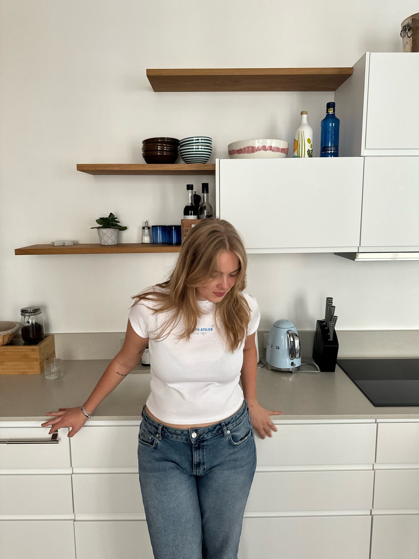 iced coffee logo cropped tee