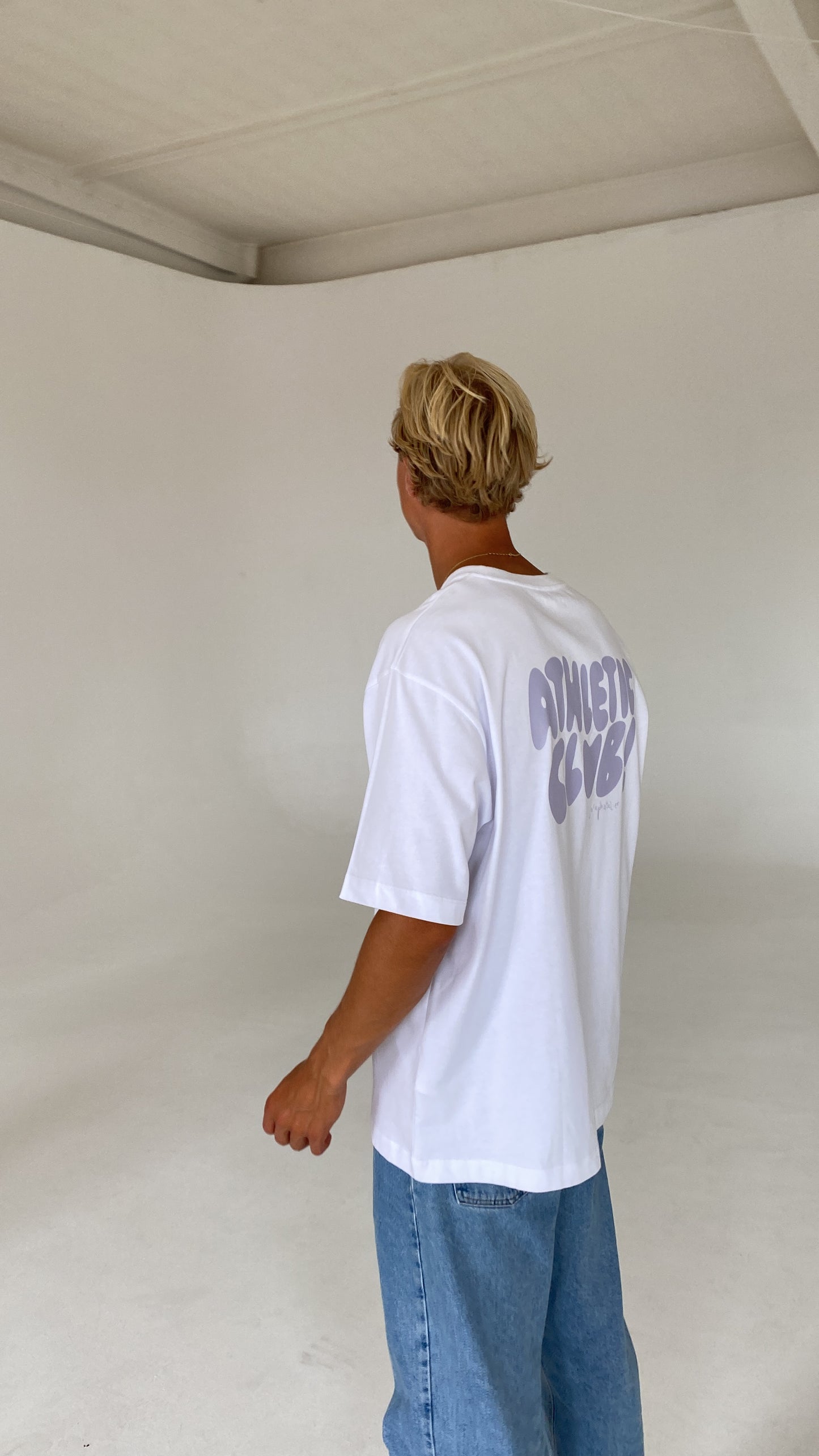 athletic club bubble core tee white