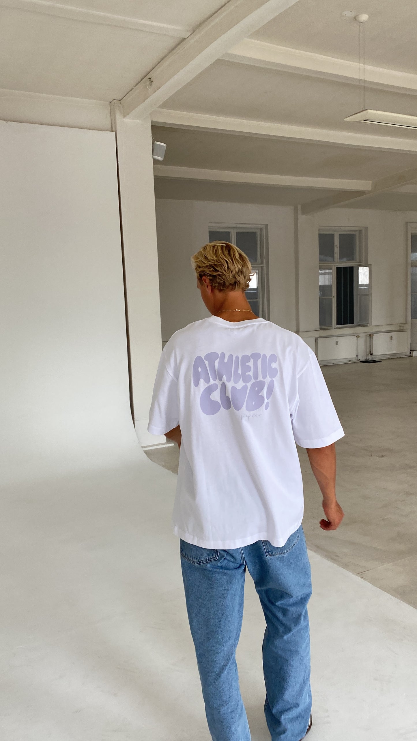 athletic club bubble core tee white