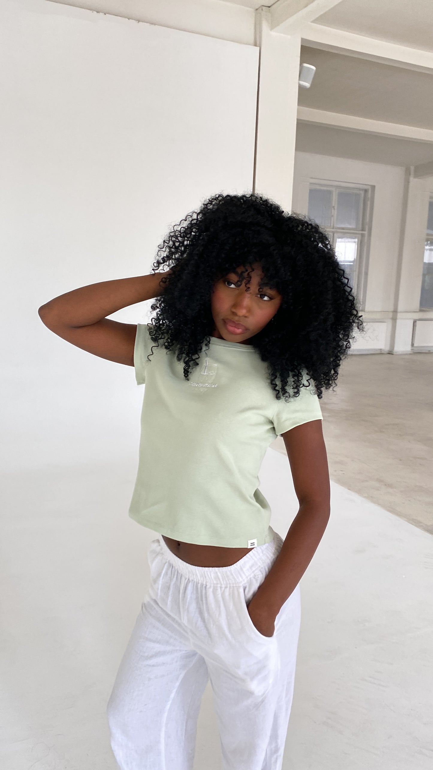 iced coffee cropped tee