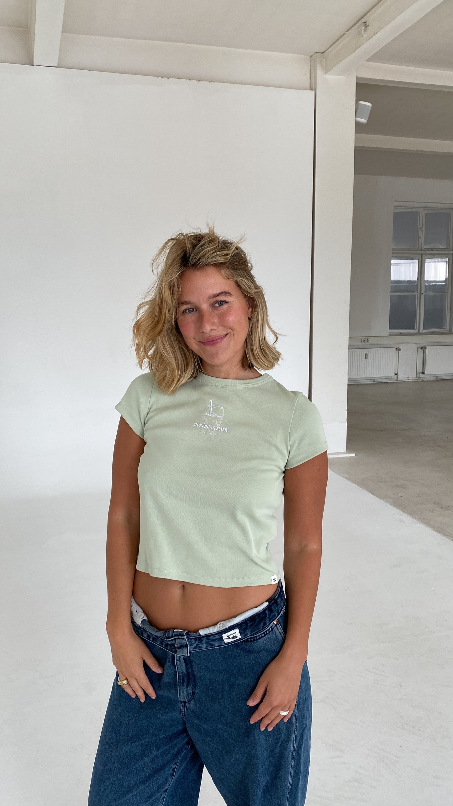 iced coffee cropped tee
