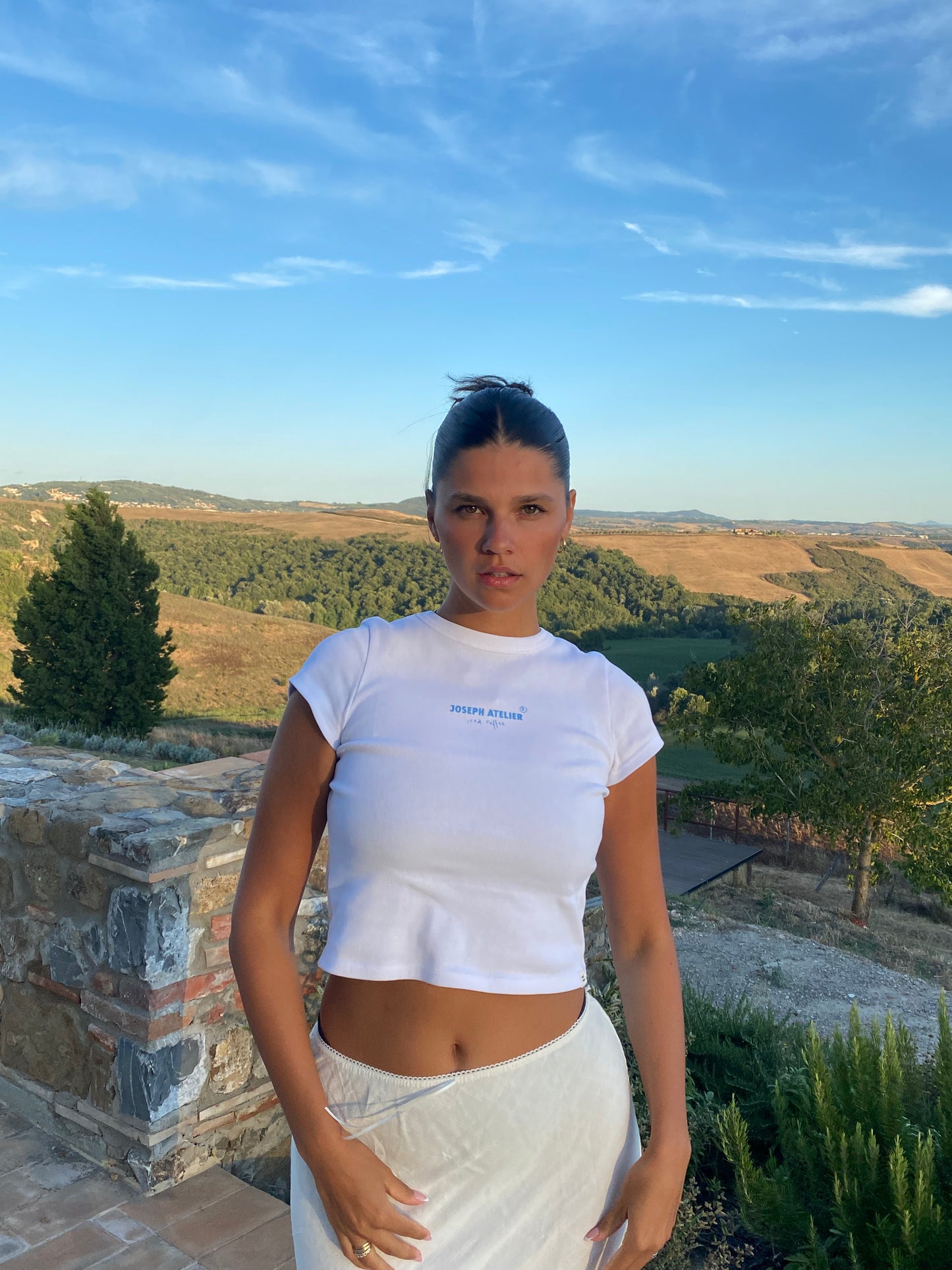 iced coffee logo cropped tee