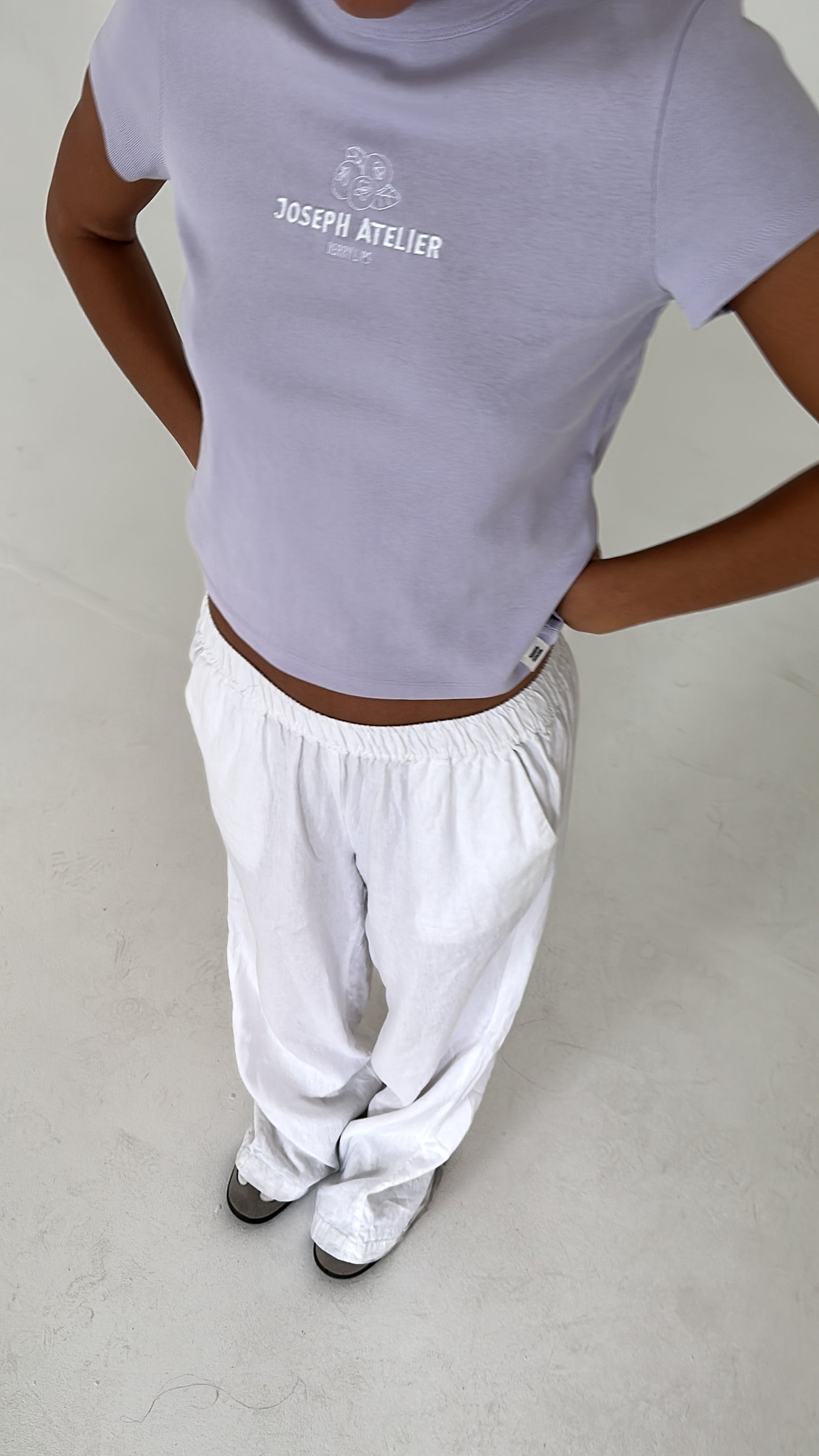 blueberry cropped tee
