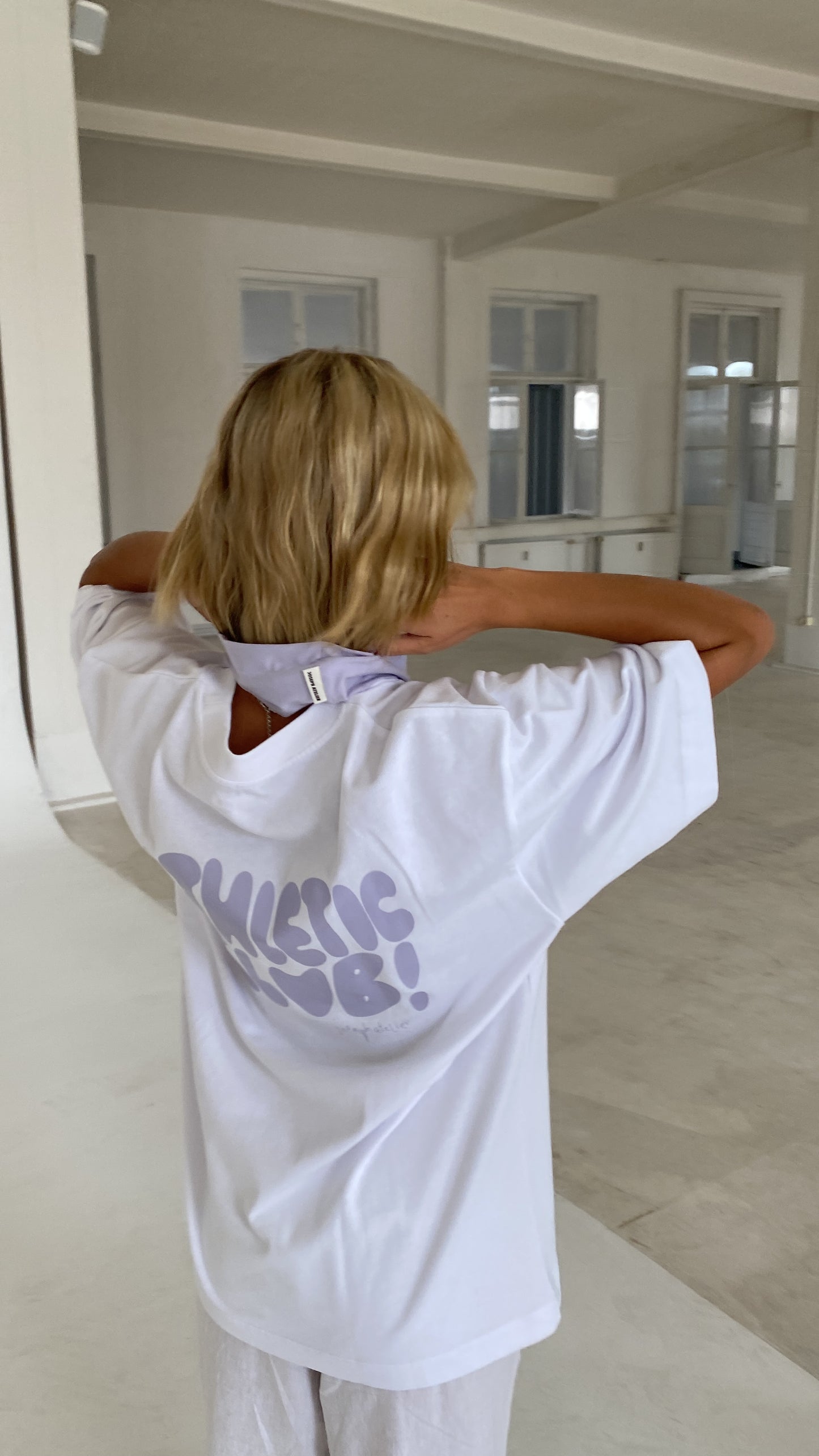 athletic club bubble core tee white