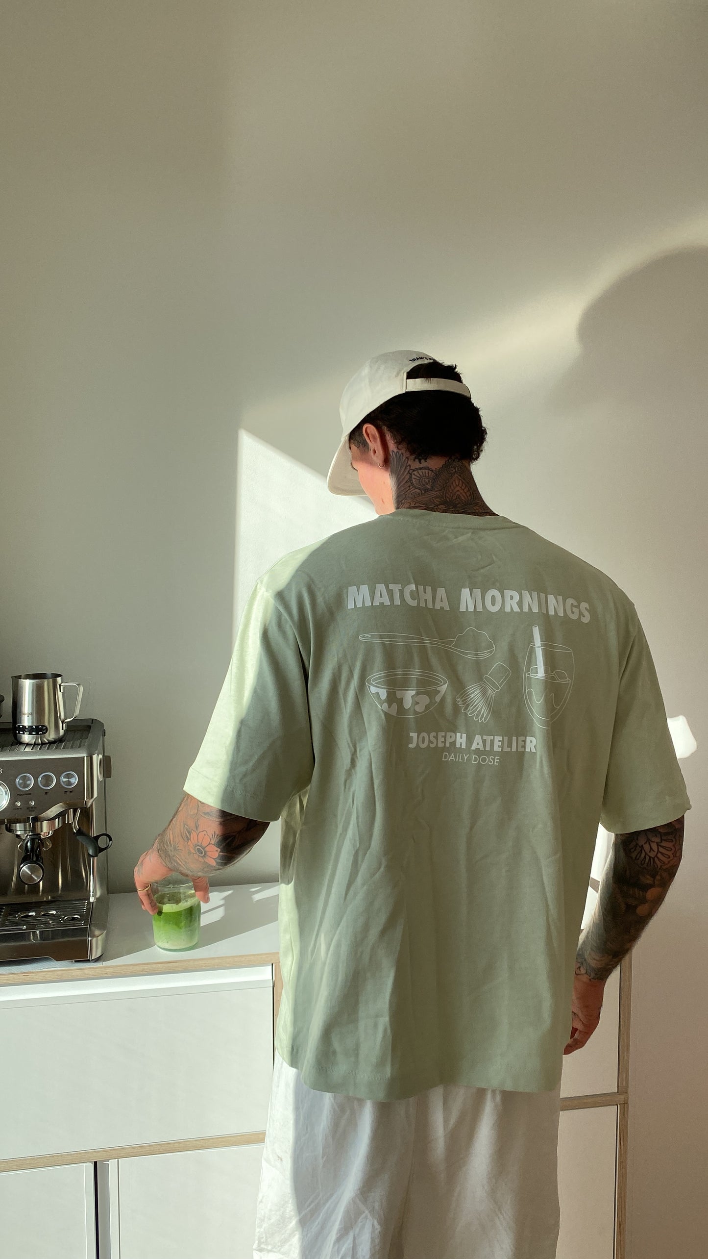 matcha mornings core tee