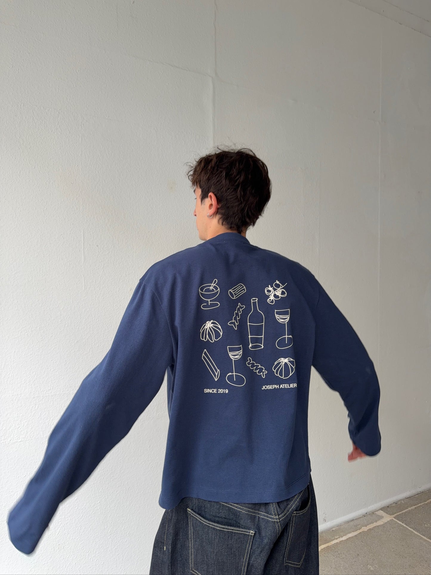classic longsleeve navy - essentials