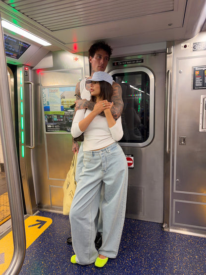 timeless oversized denim light wash