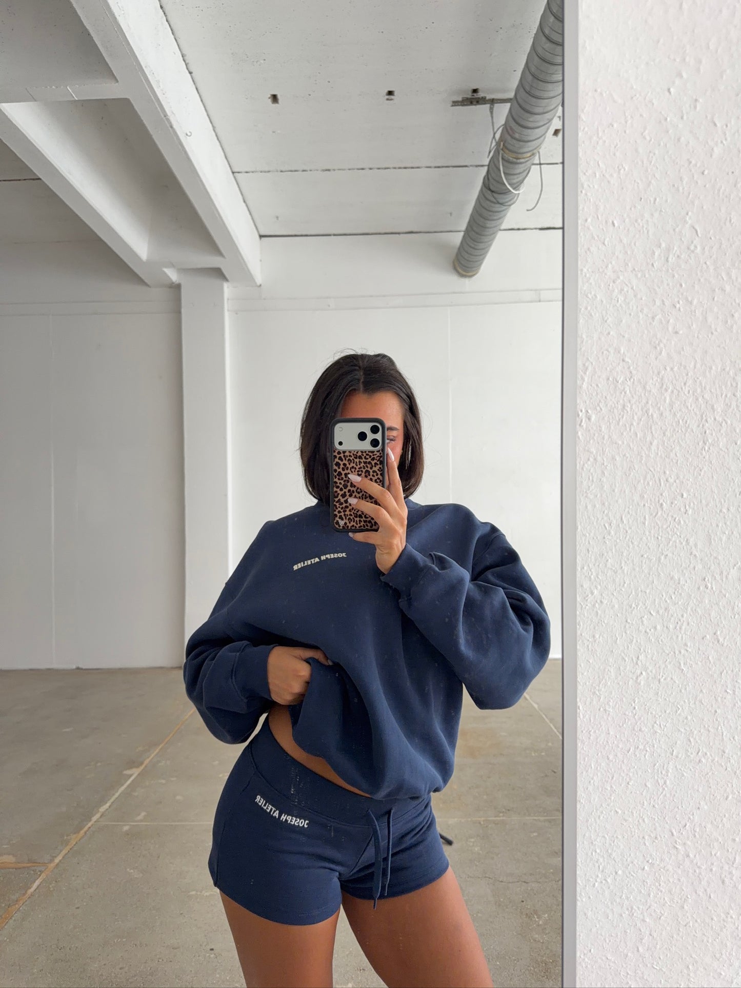 mini sweatshorts navy