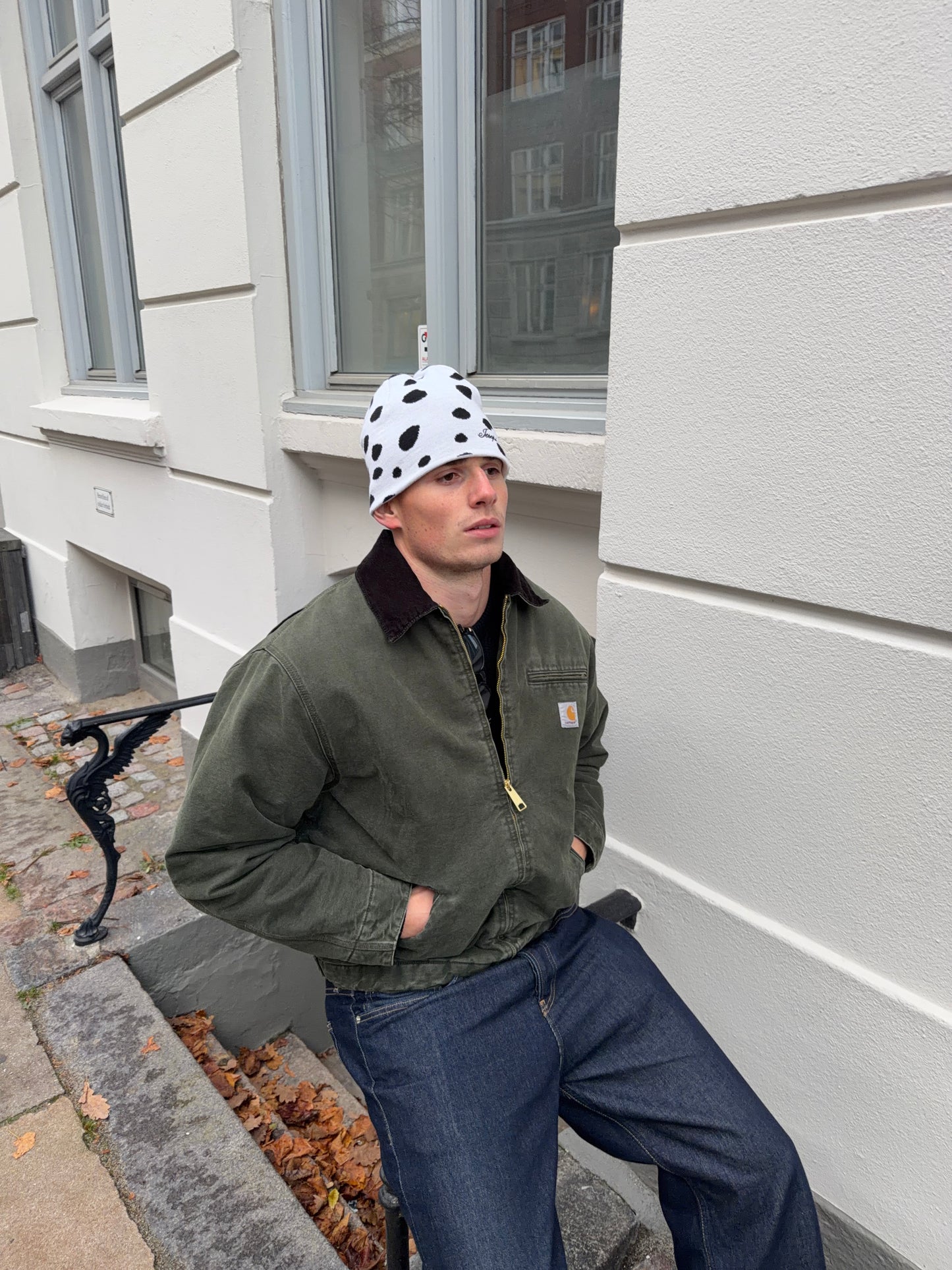 beanie hat dalmatian