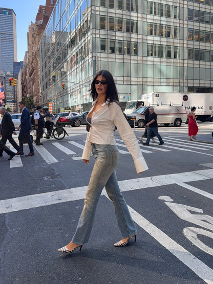 tailored blouse ivory