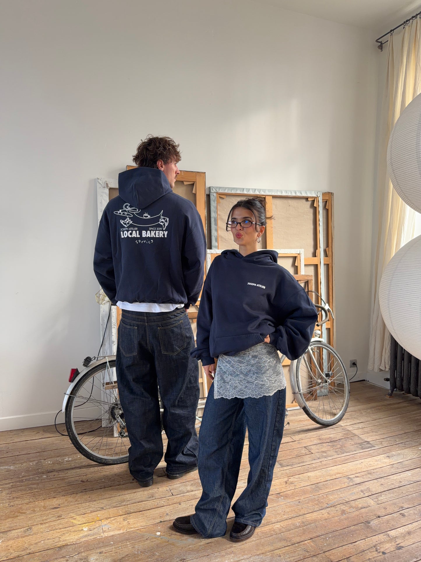 classic hoodie local bakery royal blue