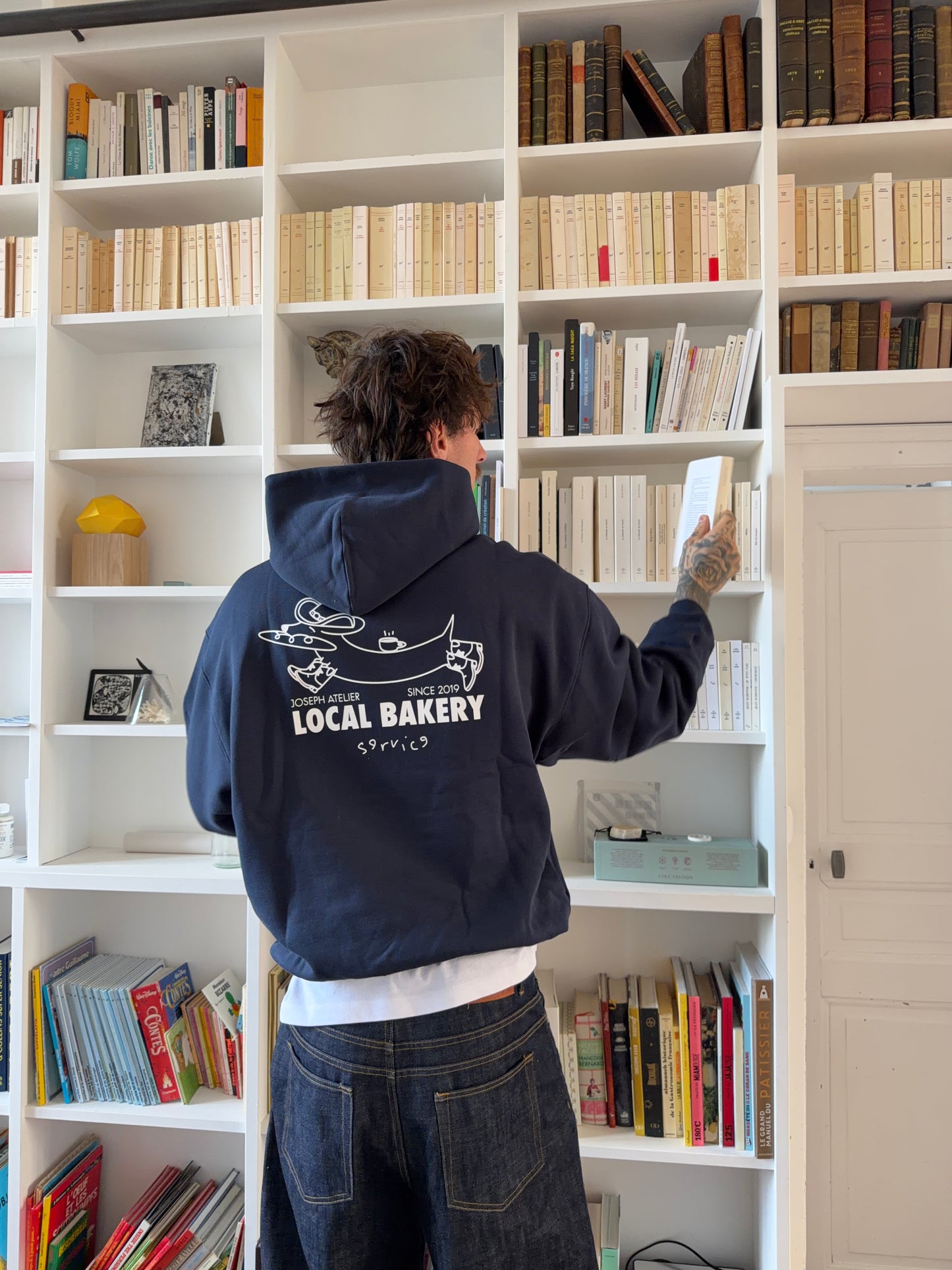 classic hoodie local bakery royal blue