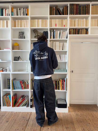 classic hoodie local bakery royal blue