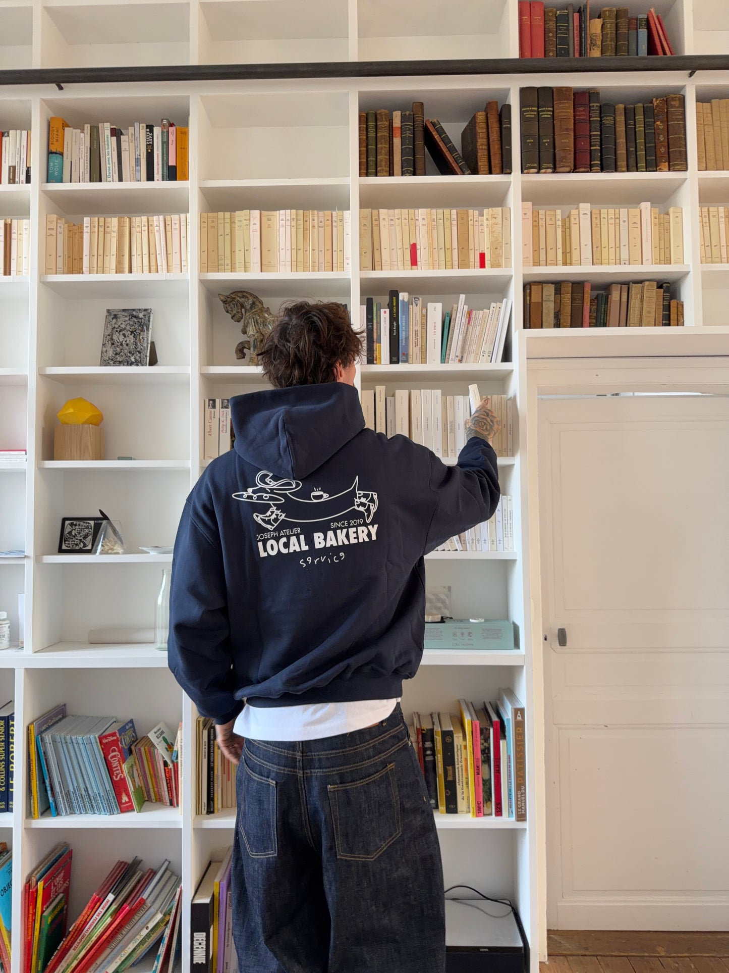 classic hoodie local bakery royal blue