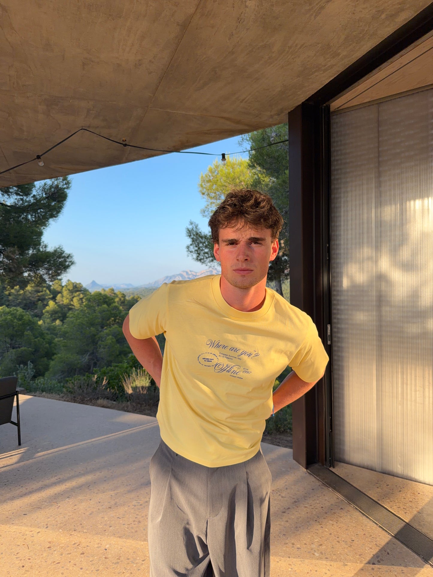 boxy tee yellow - offline