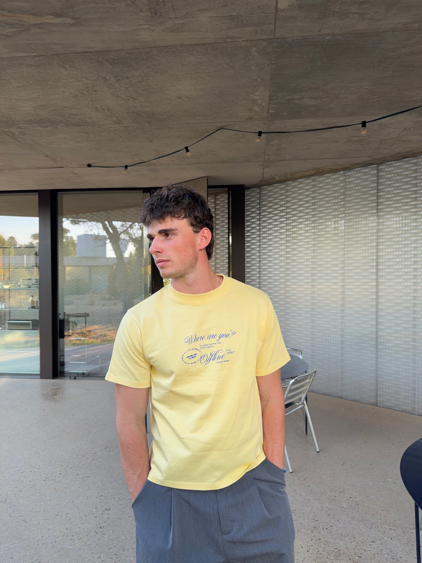 boxy tee yellow - offline