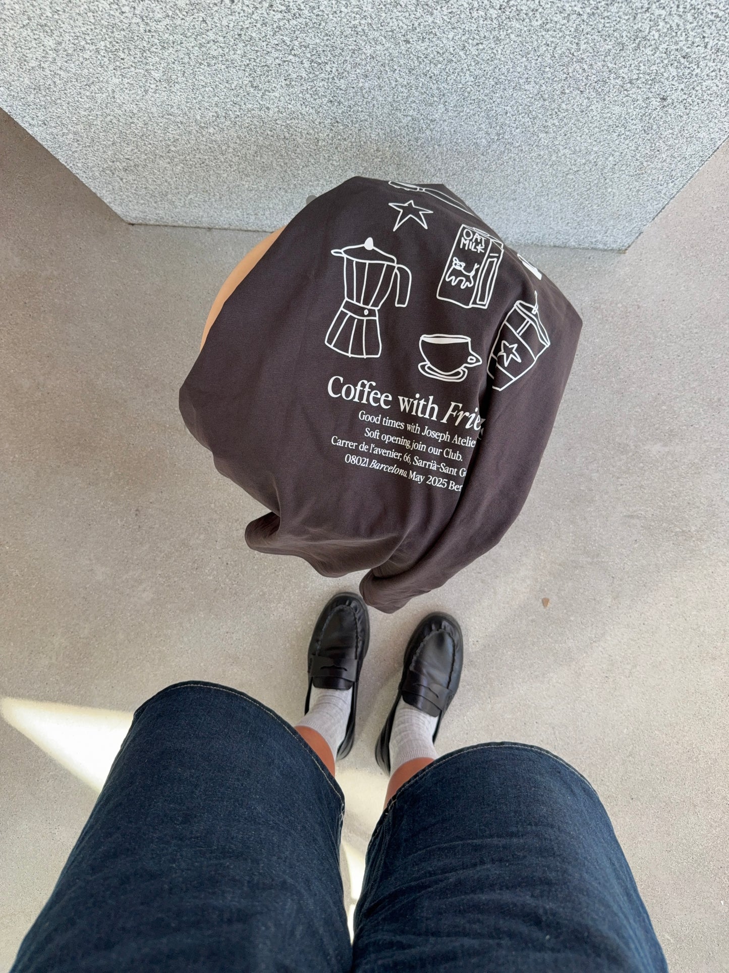 classic tee coffee with friends