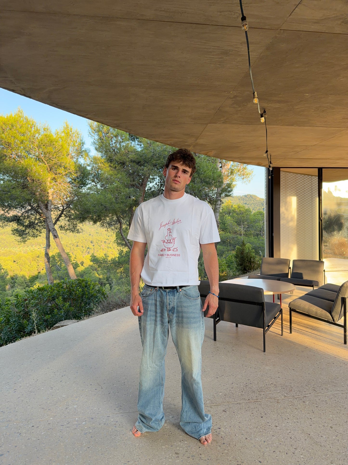 boxy tee cropped white - family business
