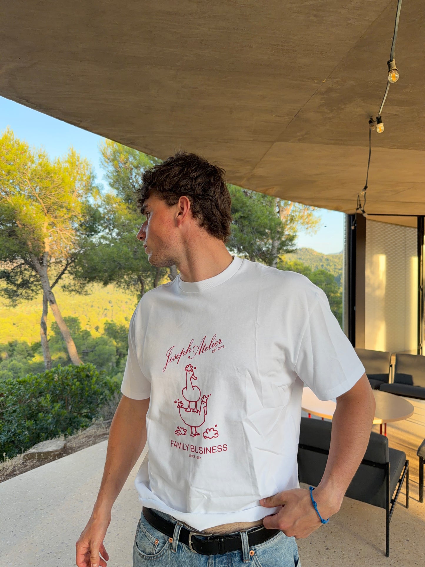 boxy tee cropped white - family business