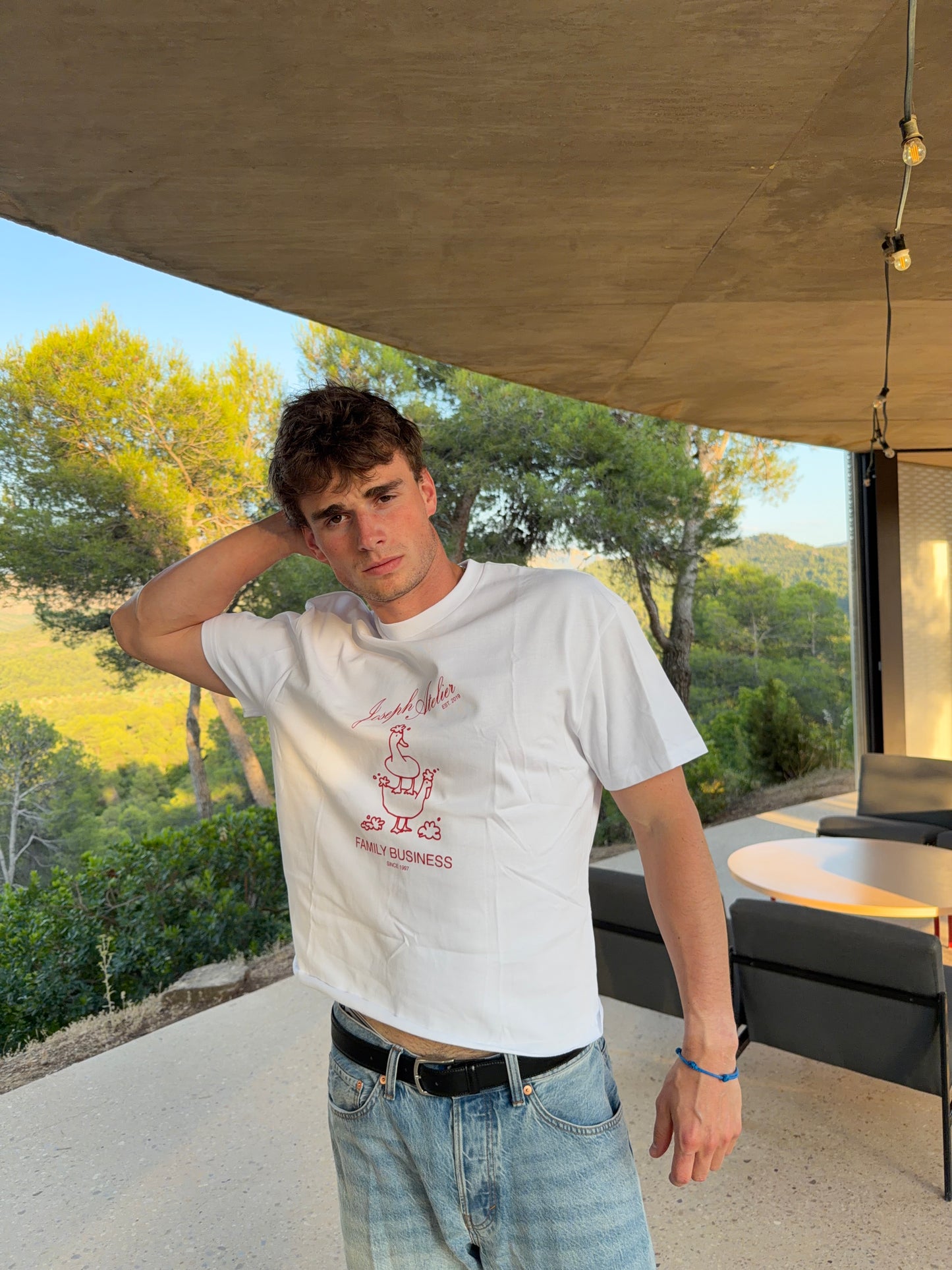 boxy tee cropped white - family business