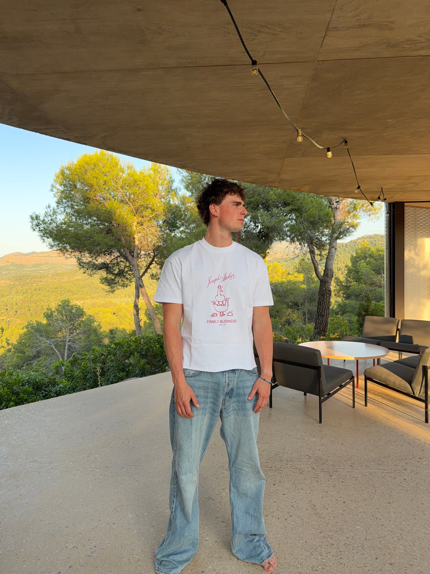 boxy tee cropped white - family business