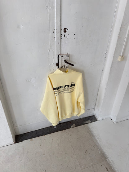 classic half zip sweater butter yellow