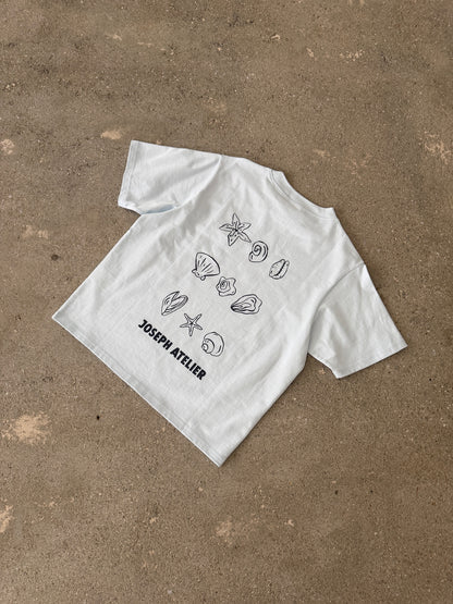boxy tee baby blue - shells