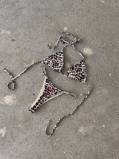 triangle bikini bottom - leo