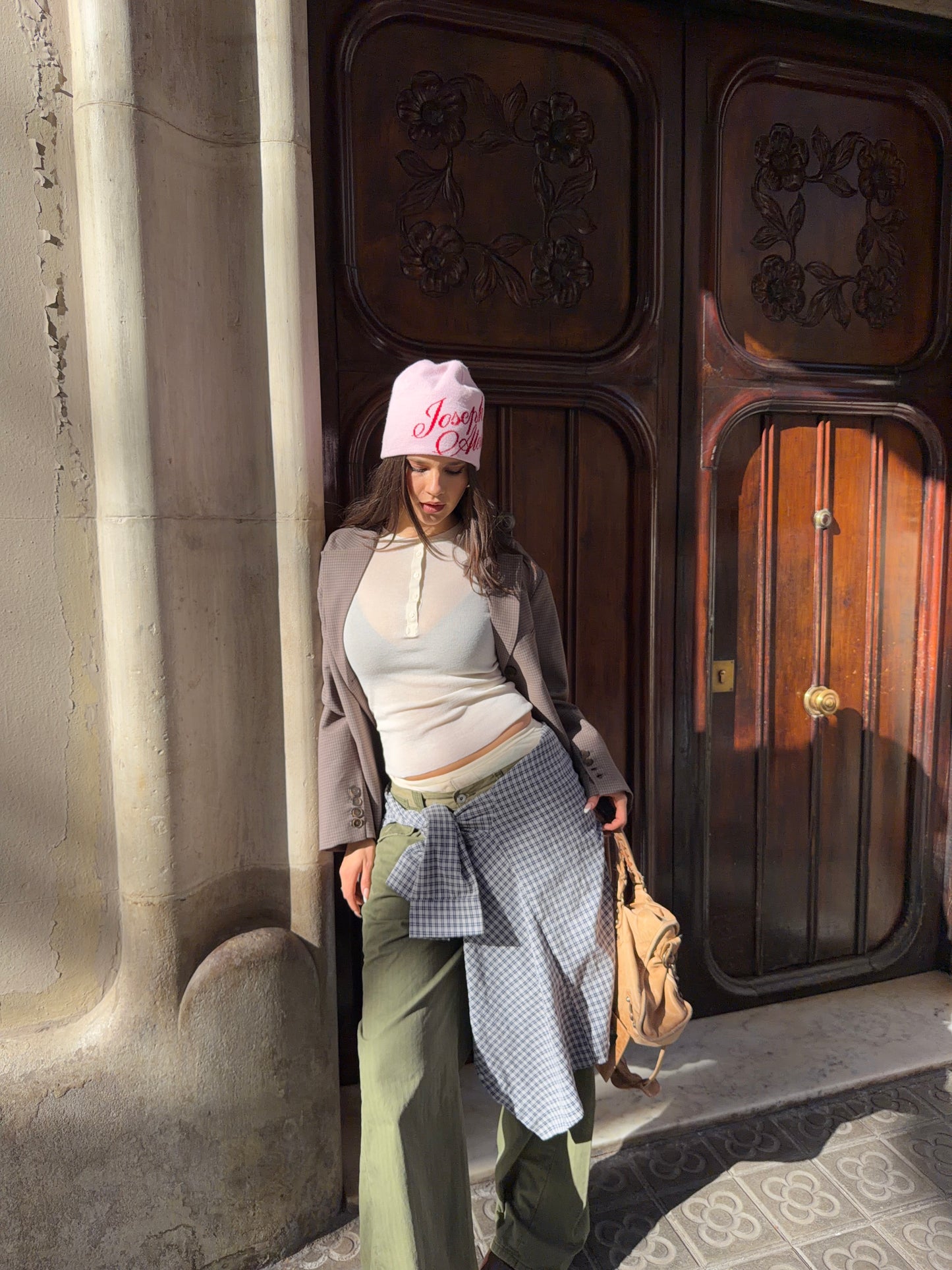 beanie hat cherry blossom