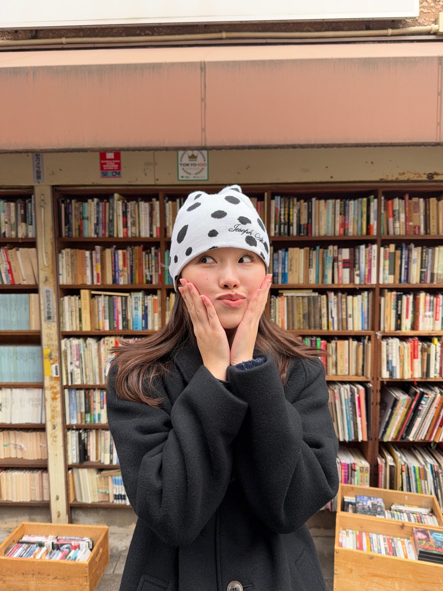 beanie hat dalmatian