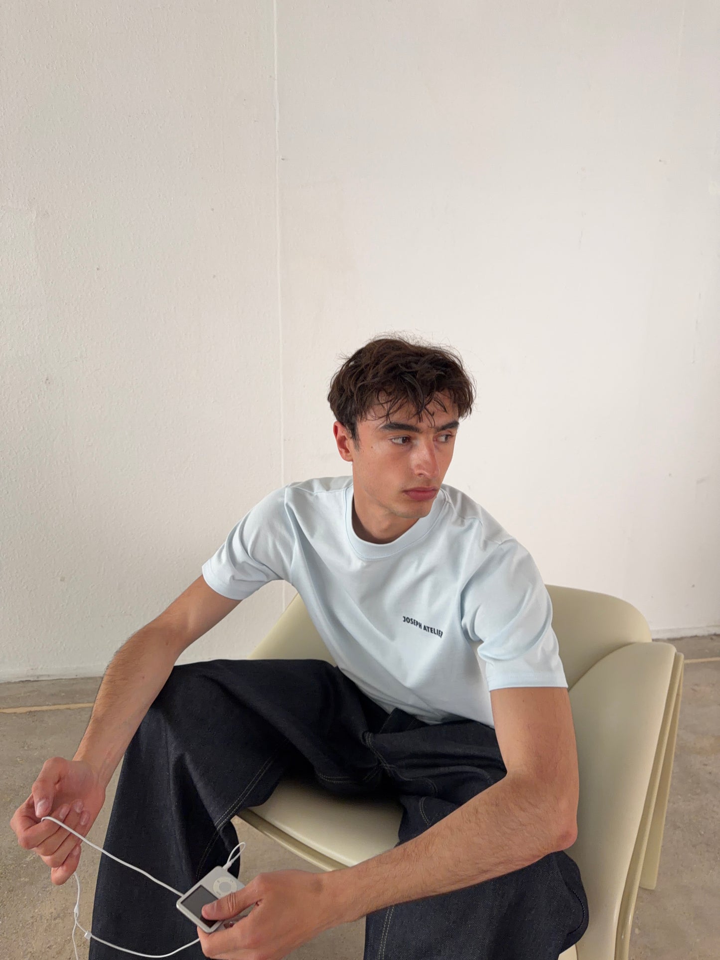 boxy tee baby blue - shells