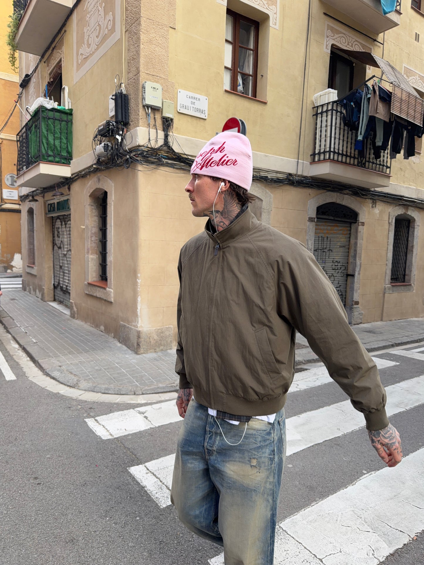 beanie hat cherry blossom