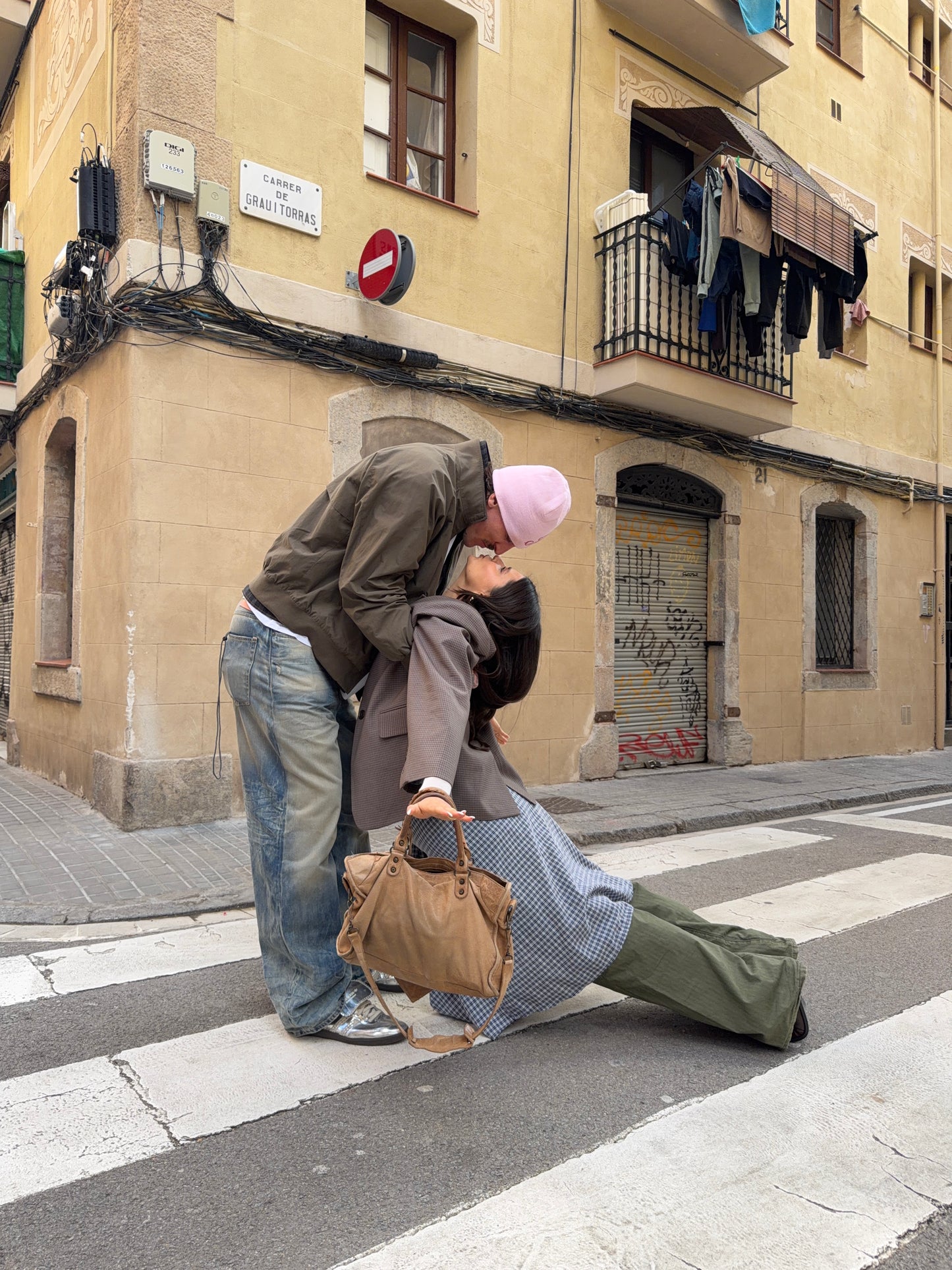 beanie hat cherry blossom
