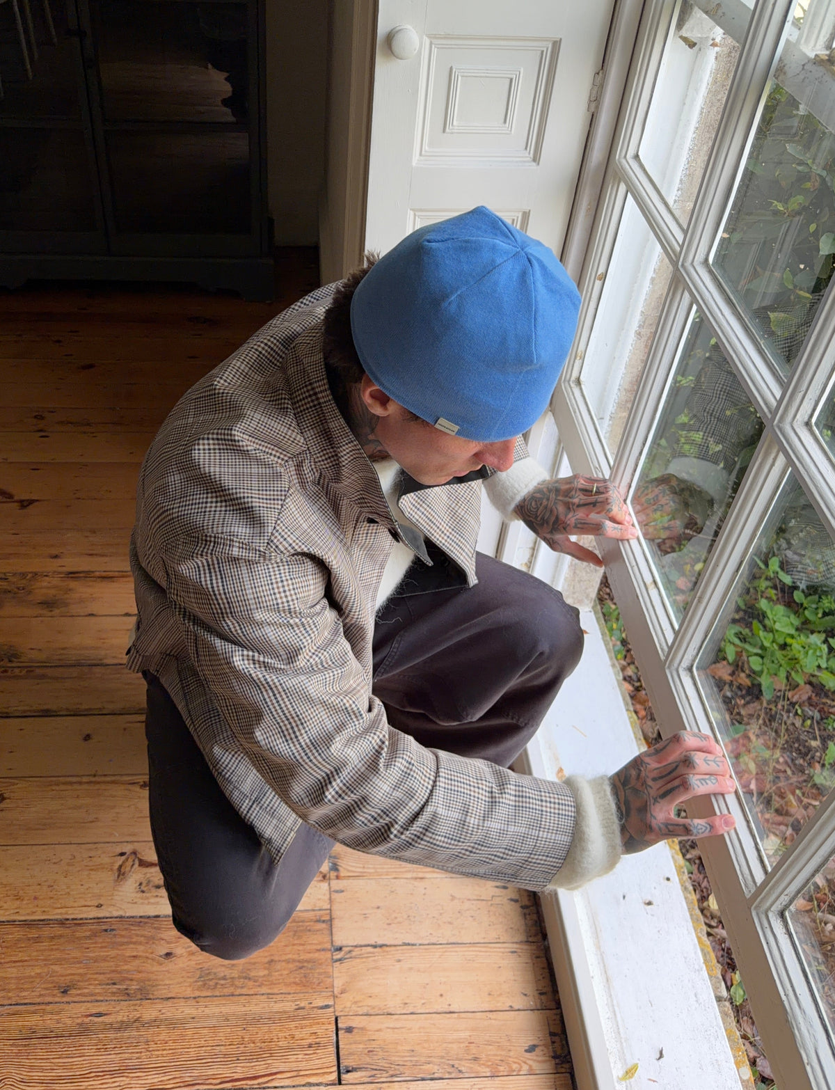 beanie hat blue