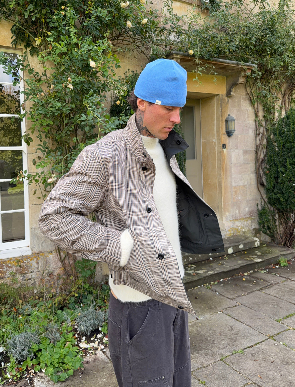 beanie hat blue