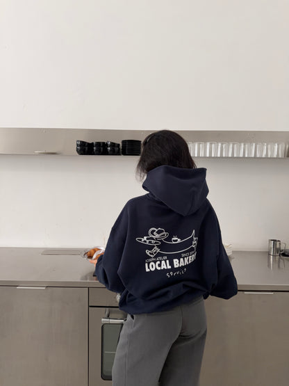 classic hoodie local bakery royal blue