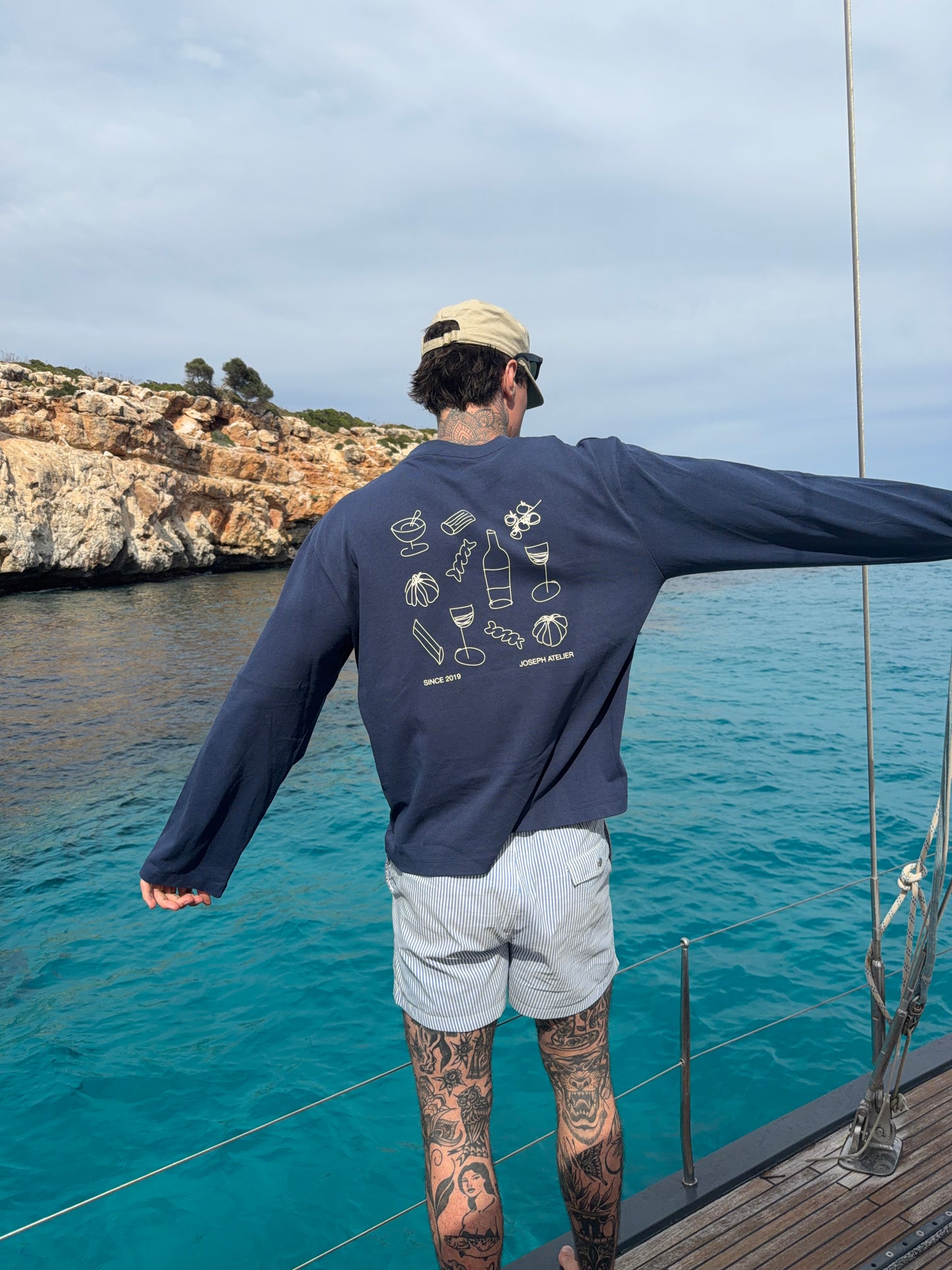 classic longsleeve navy - essentials