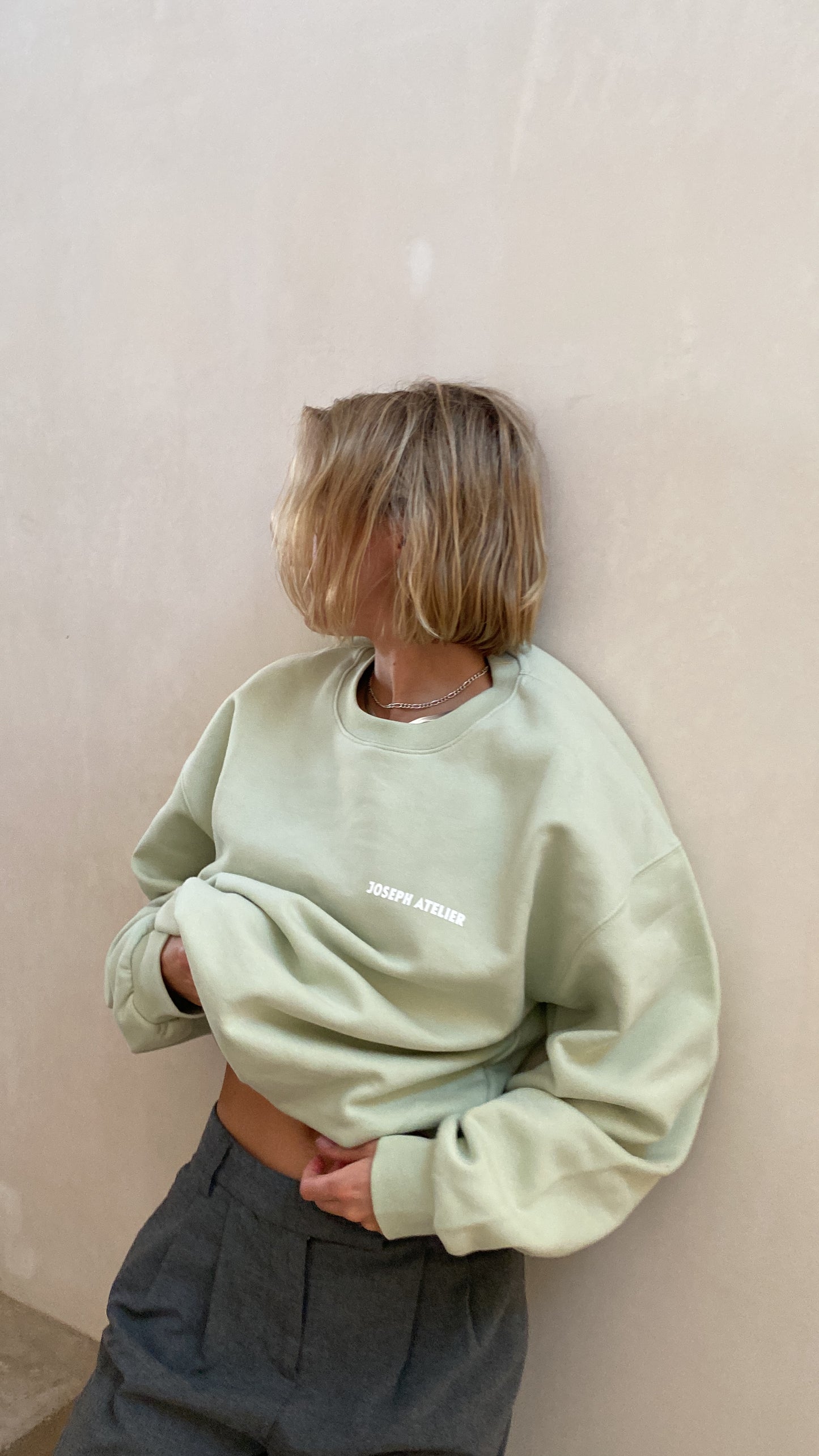matcha mornings cozy sweater