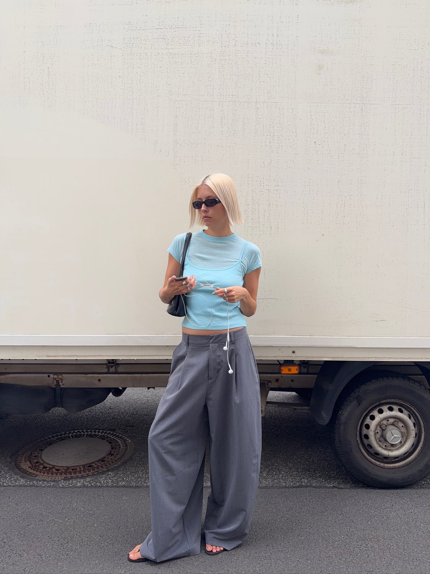 layered essential shortsleeve turquoise