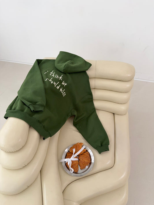 classic hoodie we should kiss green