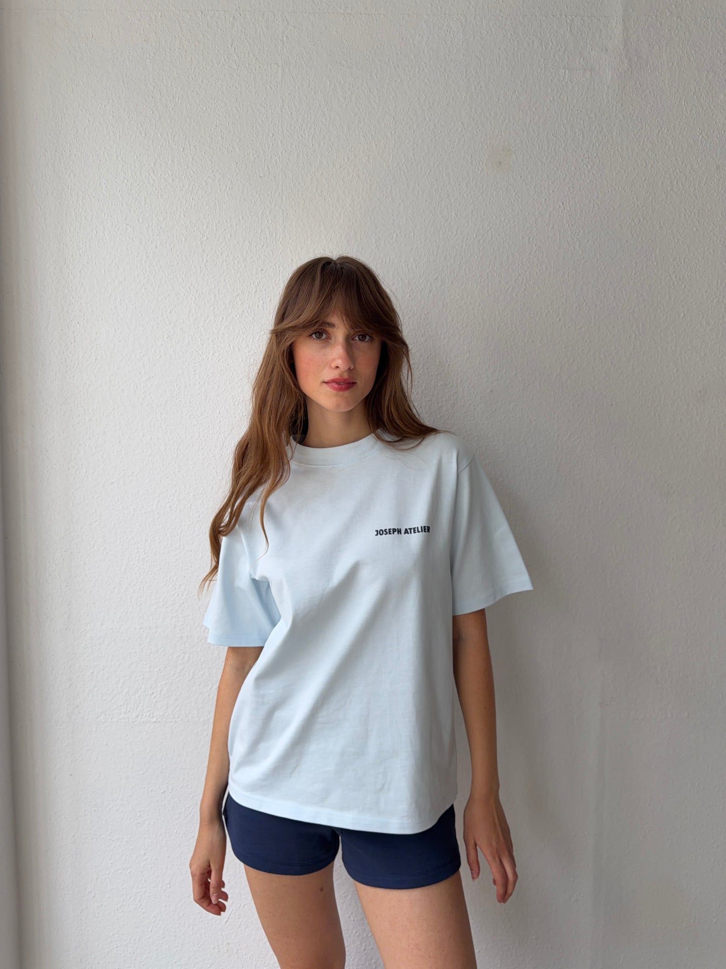 boxy tee baby blue - shells