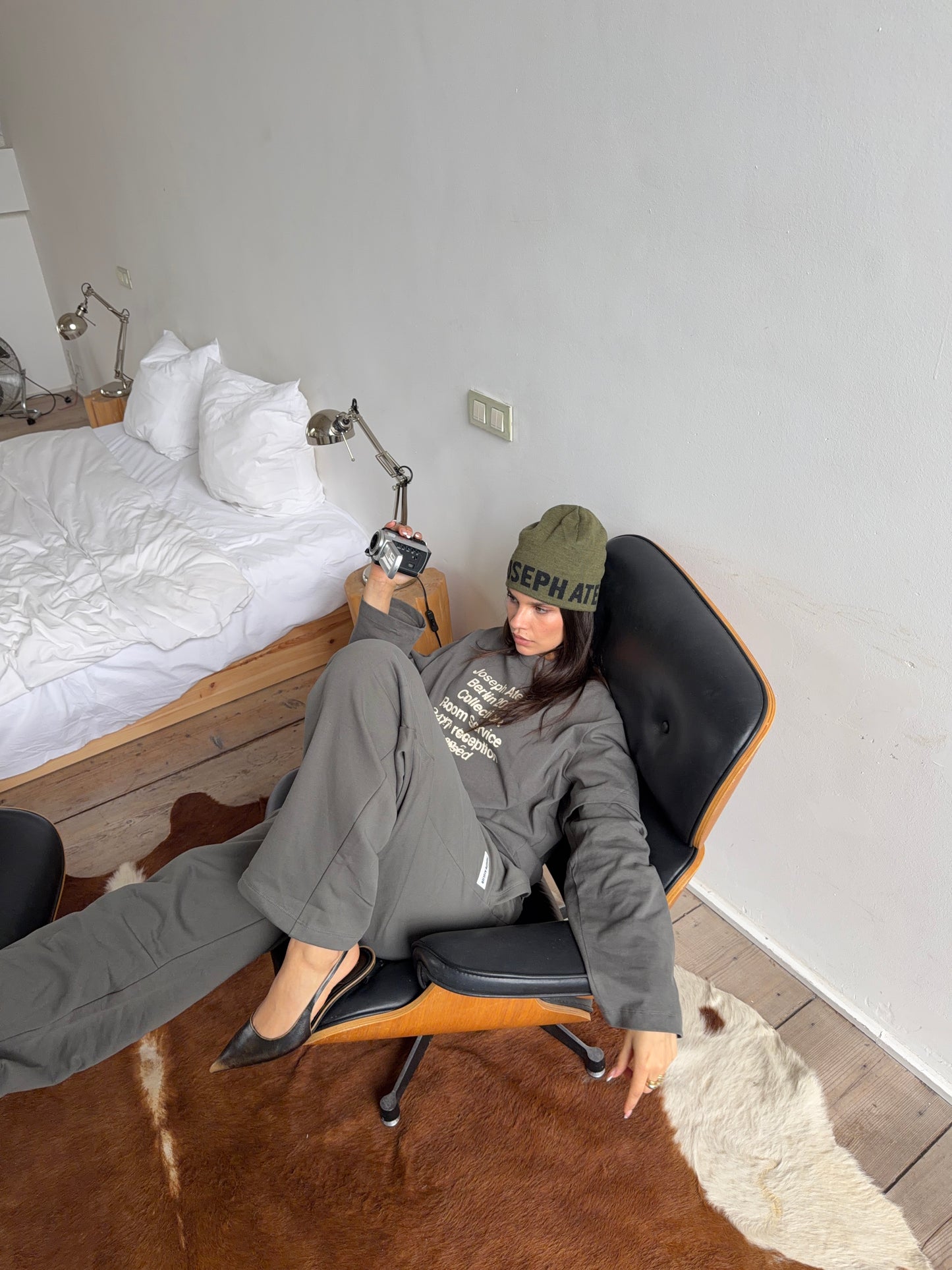 beanie hat olive green